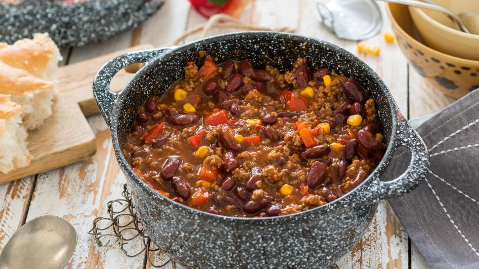 Chili con Carne mit Paprika und Mais