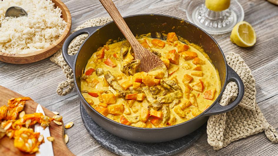 Kürbis-Curry-Geschnetzeltes