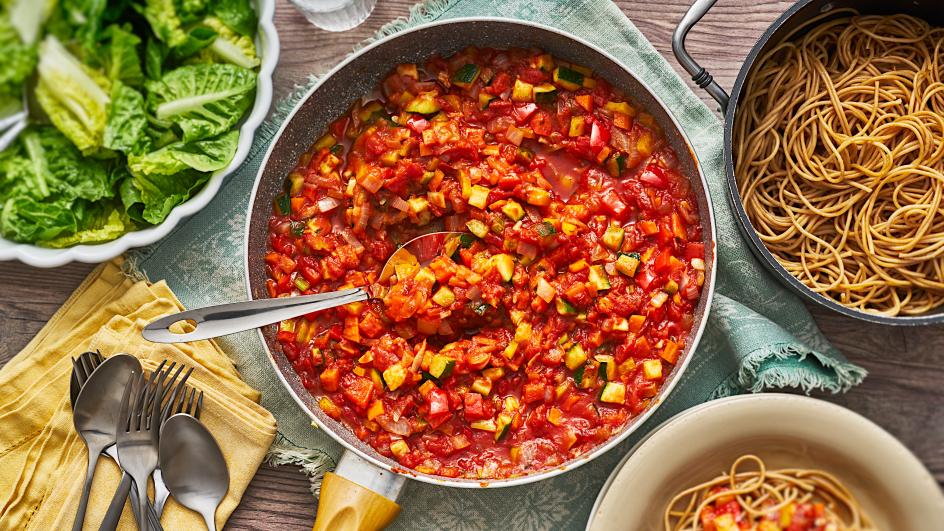 Gemüsebolognese mit Spaghetti