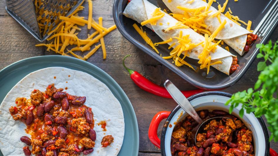 Enchiladas mit Chili con Carne