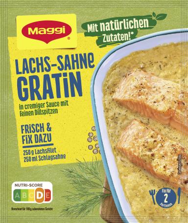 Maggi Fix für Lachs-Sahne Gratin