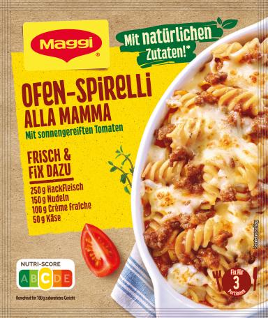 Maggi Fix für Ofen-Spirelli alla mamma