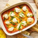 Überbackene Faschierte Laibchen "Tomate-Mozzarella" Rezept