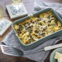 Spinat-Gratin mit Faschiertem