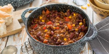 Chili con Carne mit Paprika und Mais