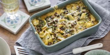 Spinat-Gratin mit Faschiertem