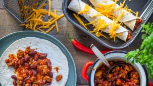 Enchiladas mit Chili con Carne