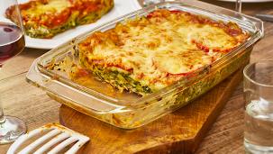 Lasagne mit Spinat, Frischkäse & Tomaten
